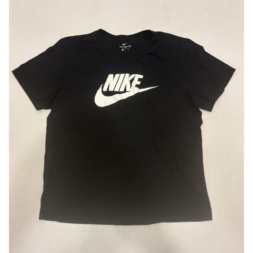 Nike The Nike Tee Men's XL Regular Black Short Sleeve Crew Neck Graphic Logo Tee